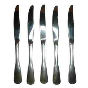 Lot 5 Dinner Knife SSS by Oneida Colonial Boston Minute Man flatware Replacement